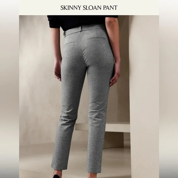 Banana Republic Sloan Skinny Pants sz 0P, dark grey - Picture 5 of 5